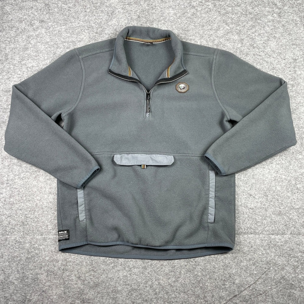 Hurley x Pendleton Fleece Pullover Mens L Gray Olympic National Park Quarter Zip
